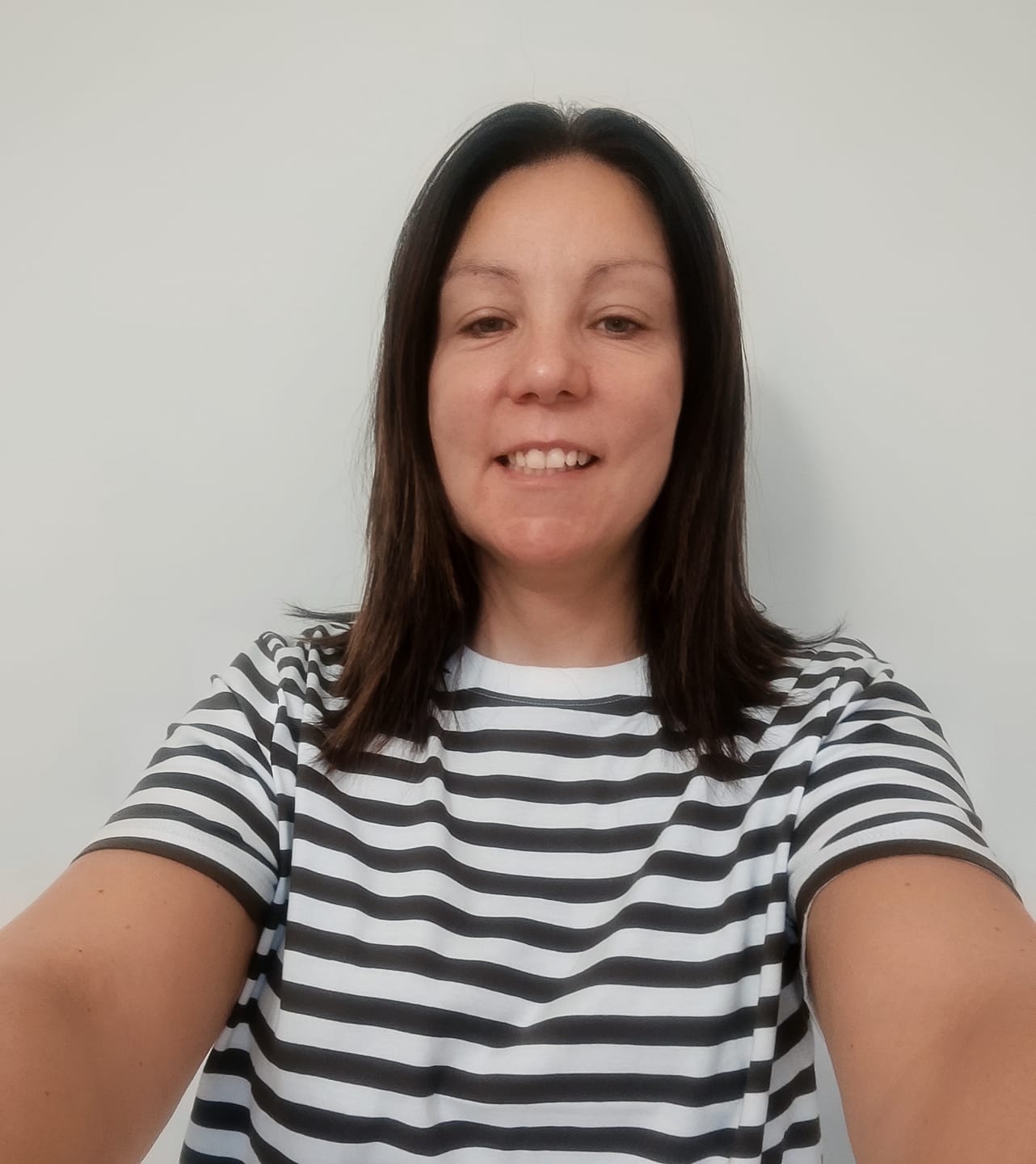 Customer photo review of T-SHIRT RIA MARRONE/BIANCO