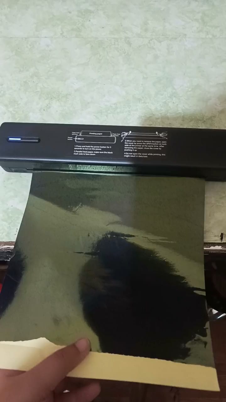 Customer photo review of 🖨️ HPRT INKLESS PORTABLE A4 THERMAL PRINTER