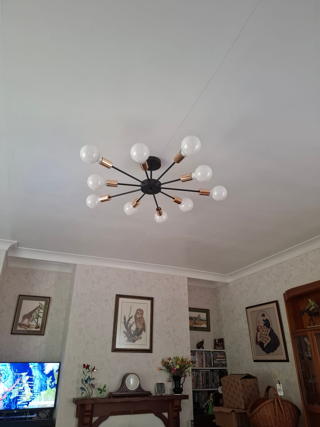 Customer photo review of 8-Light Sputnik Semi Flush Ceiling Light