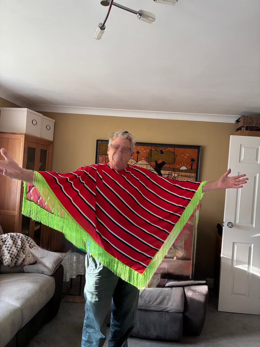 Customer photo review of Special Offer Red Stripe Jersey Fabric - 5m Pre-cut