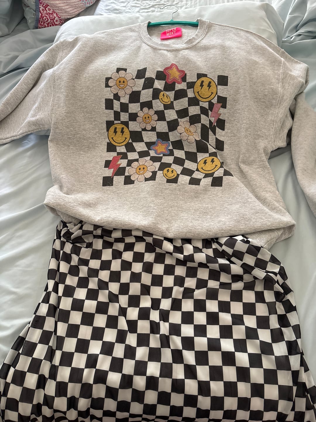 Customer photo review of Good Vibes Oversized Graphic Sweatshirt