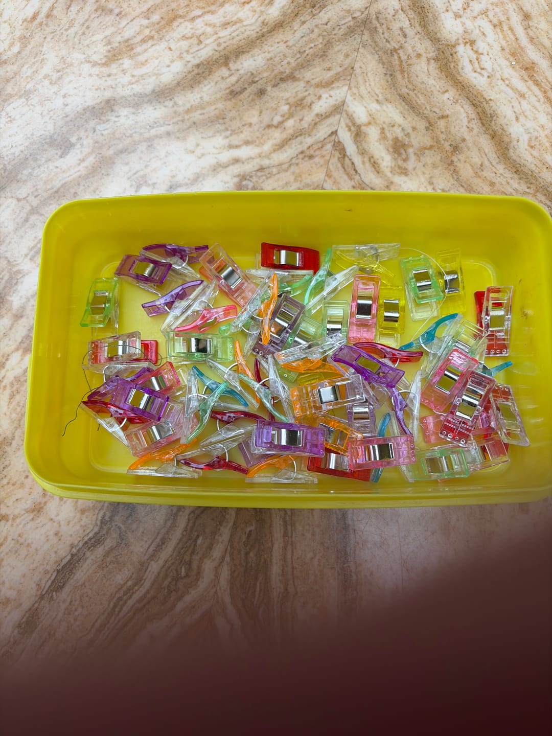 Customer photo review of Multicolour Fabric Sewing Clips - Pack of 20