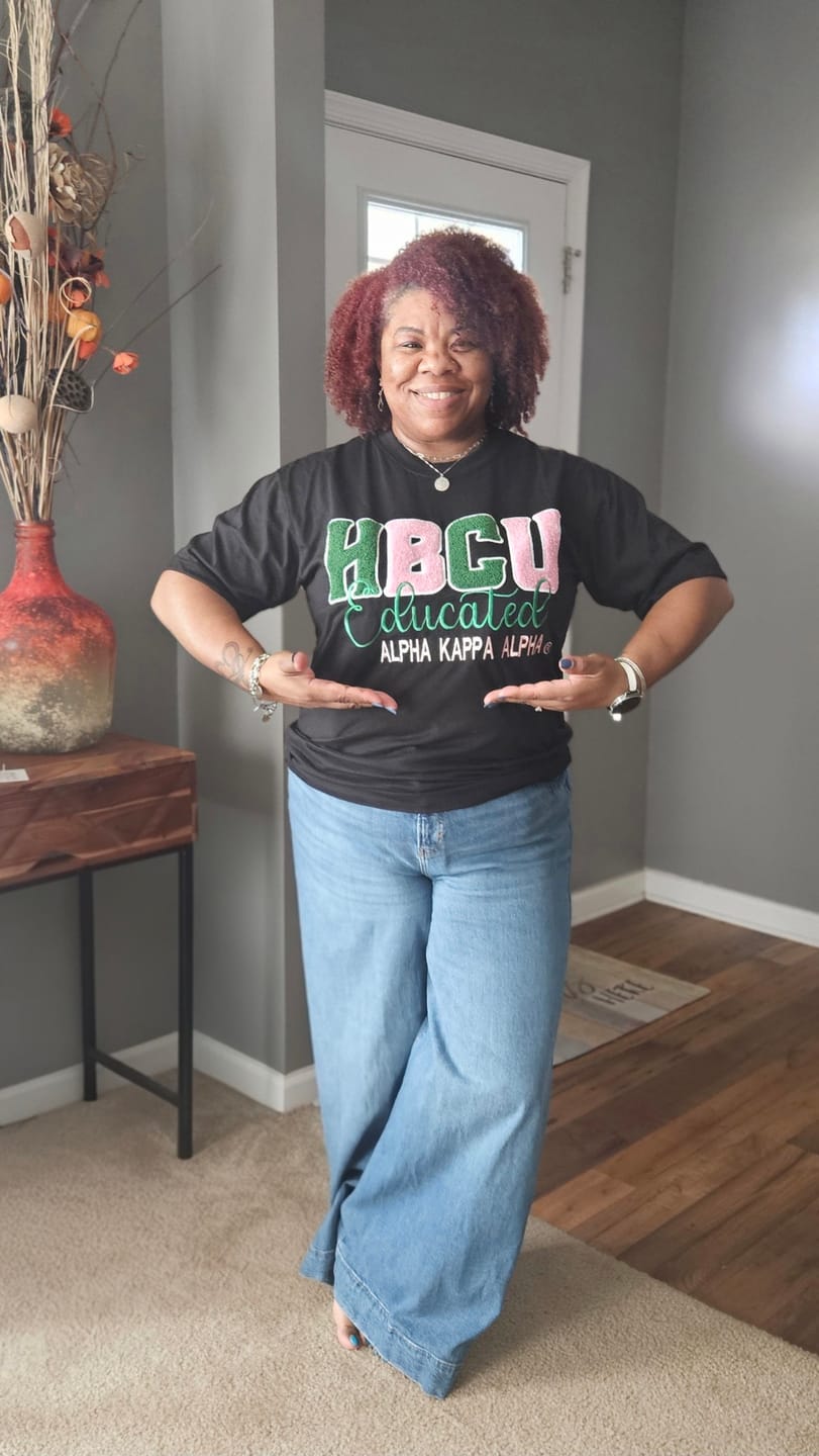 Customer photo review of T-Shirt-HBCU Educated Alpha Kappa Alpha Sorority