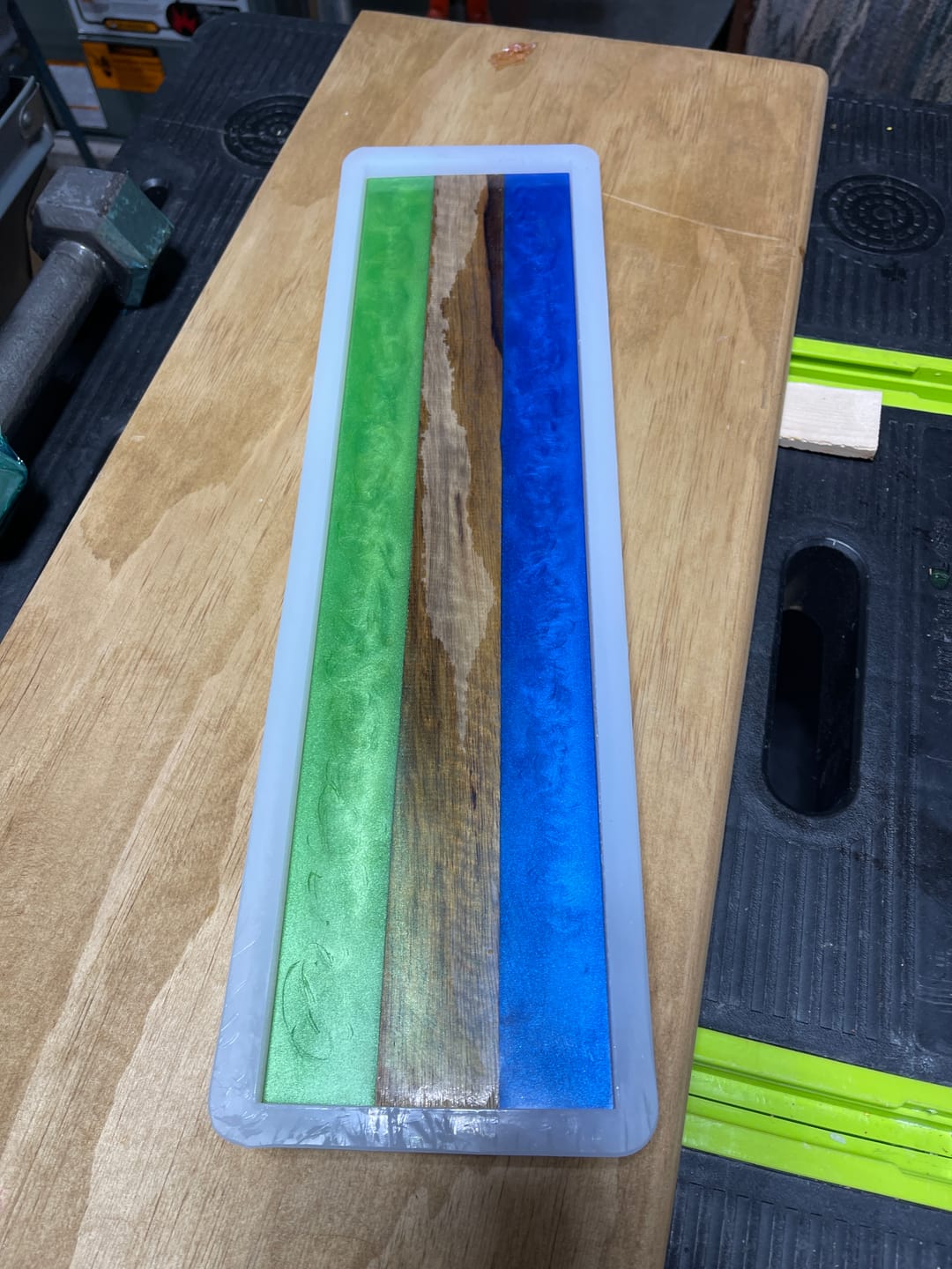 Customer photo review of 16.5x4x1" Silicone Mold For Epoxy Resin - Coaster Mold + Long Cheeseboards