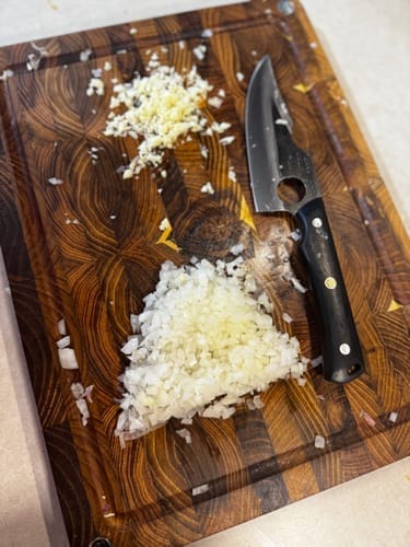 Customer photo review of Kaiju 8" Bone Crusher Cleaver