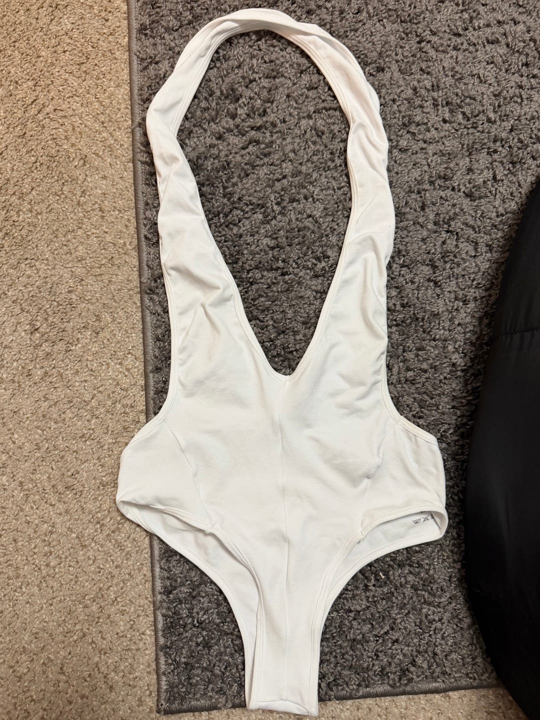 Customer photo review of Seamless Halter Body (White)