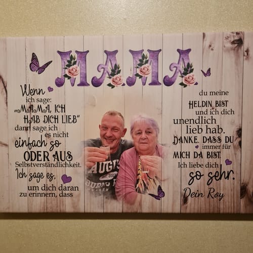Customer photo review of Streetart til mamma – personlig plakat med street art-effekt