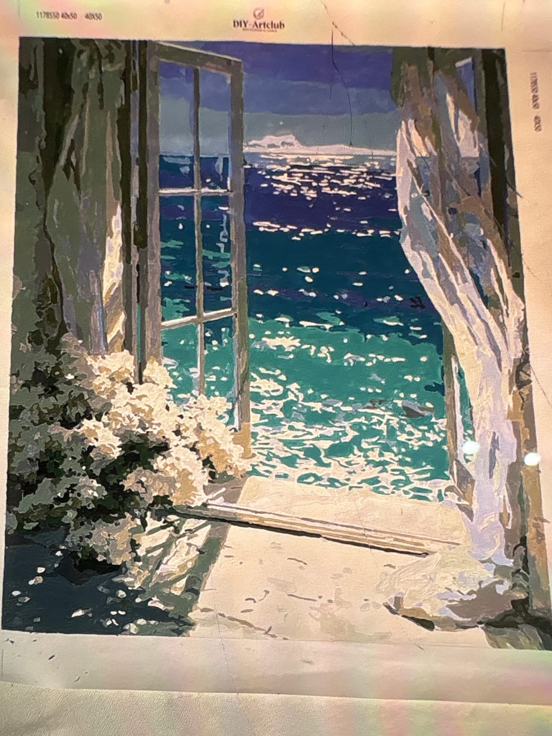 Customer photo review of By the Azure Window | Paint by Number