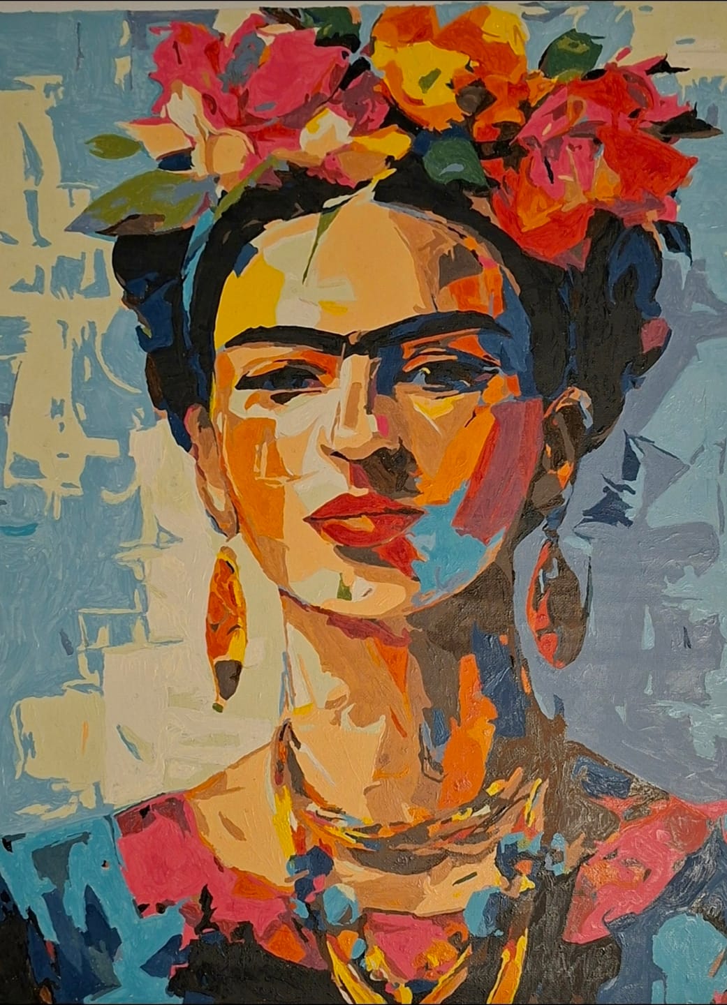 Customer photo review of Expressive Frida | Paint by Number