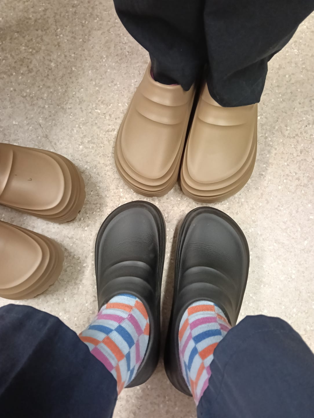 Customer photo review of The Snuggi Sandals