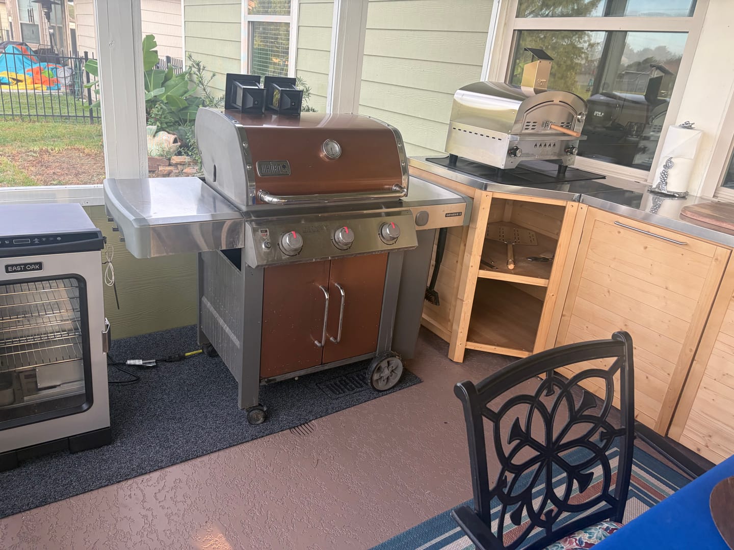 Customer photo review of 15" Dual Burner Gas Pizza Oven
