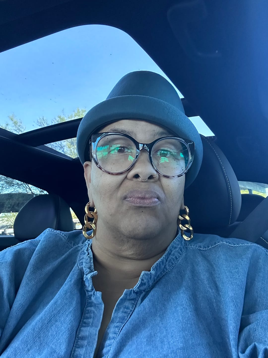 Customer photo review of Russian Pillbox Hat - Navy