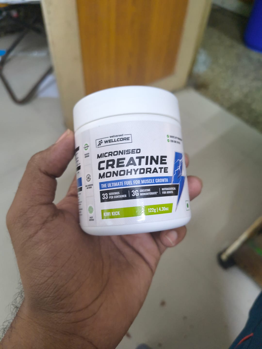 Customer photo review of Wellcore - Pure Micronised Creatine Monohydrate | Kiwi Kick (122g, 33 servings)