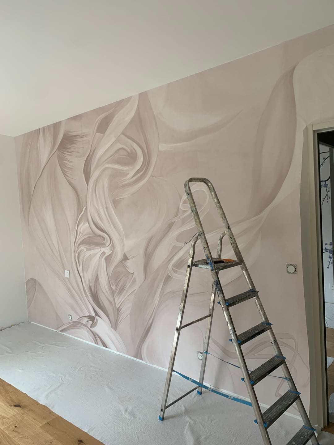 Customer photo review of Papier peint contemporain – sublime flow sepia