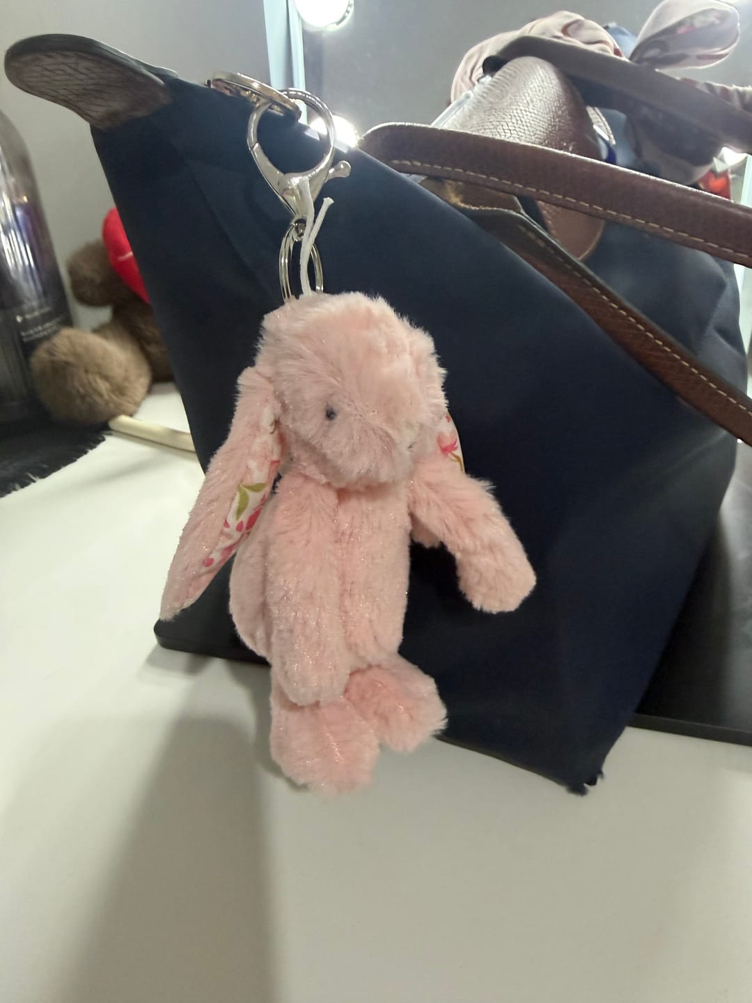Customer photo review of Blushkin Blossom Bunny Bag Charm