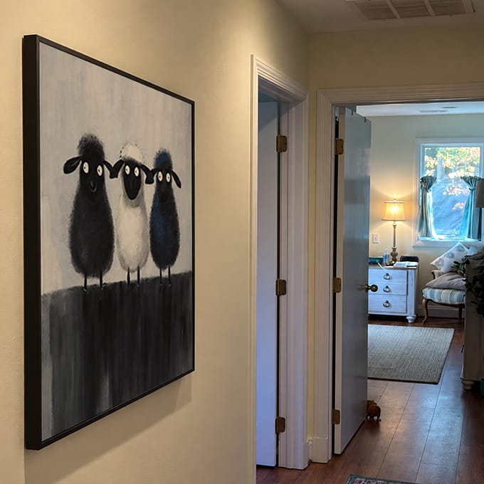 Customer photo review of Abstract Animal Sheep Wall Art #AN008