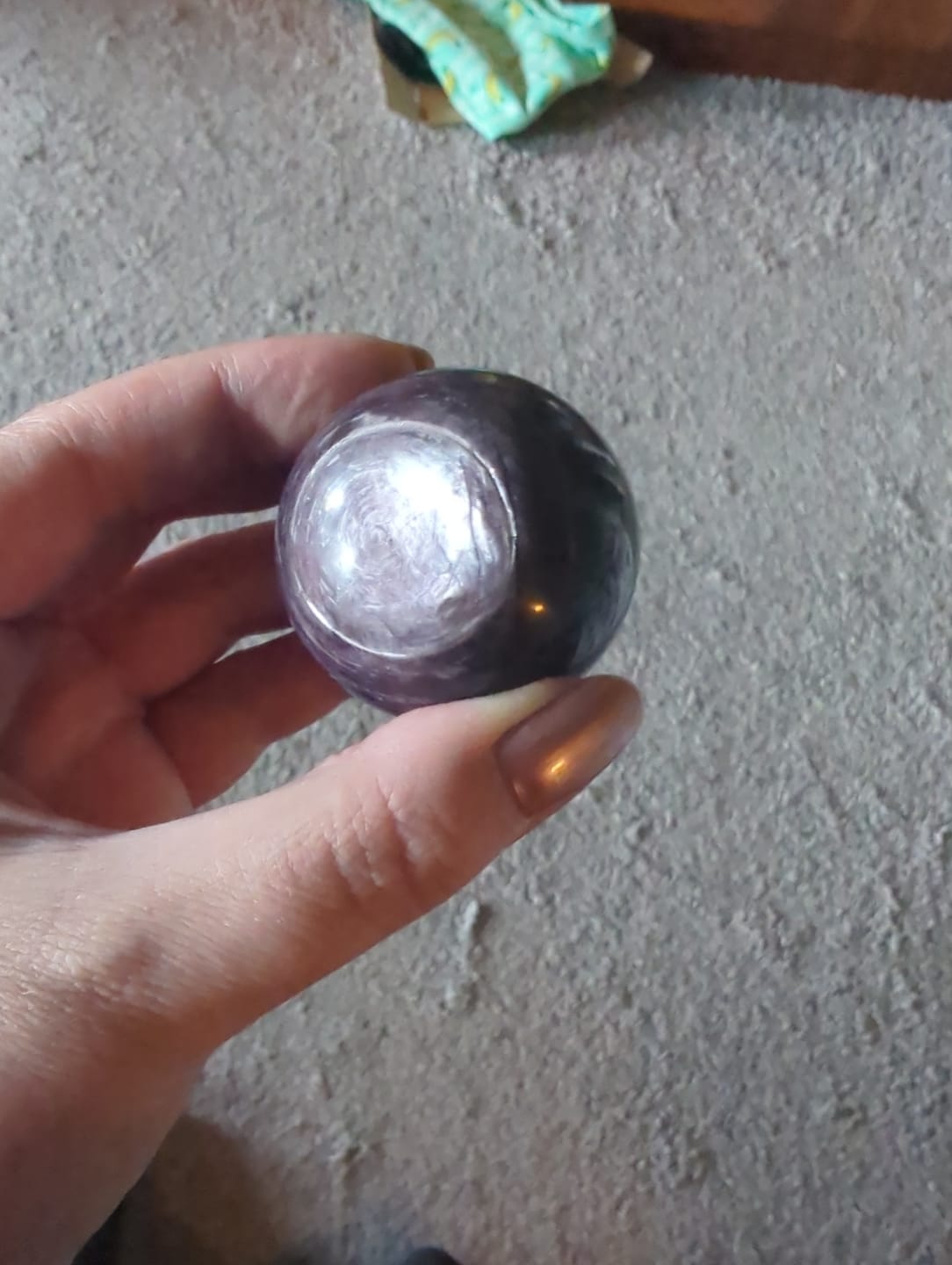Customer photo review of Natural Crystal Exquisite Lepidolite Sphere