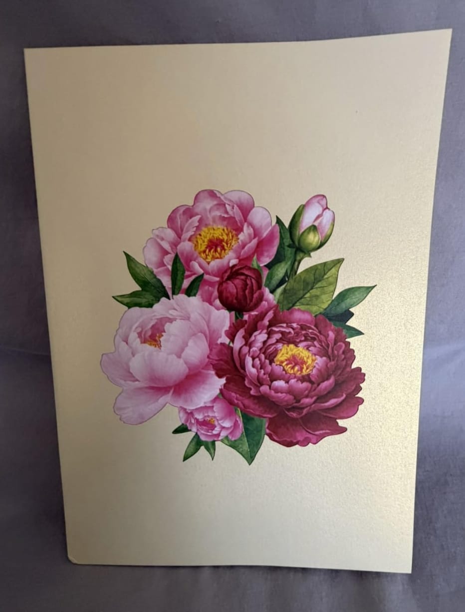 Customer photo review of BLOOM Flower Bouquet Card Keepsake