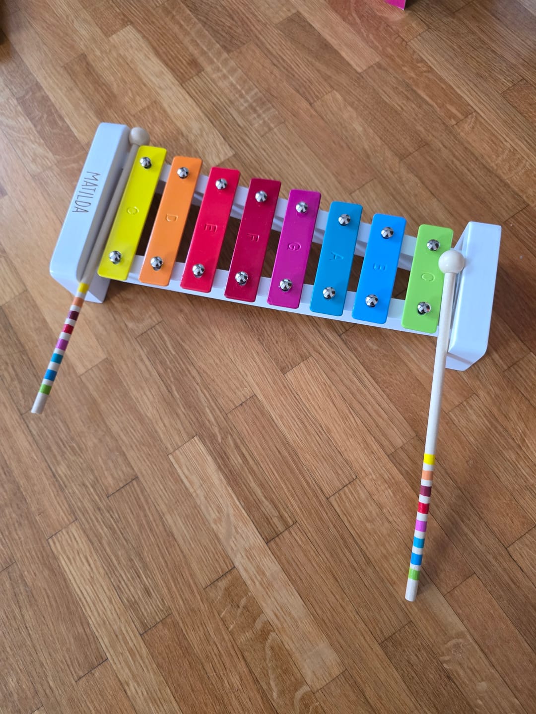 Customer photo review of Xylophon Glockenspiel personalisiert mit Namen