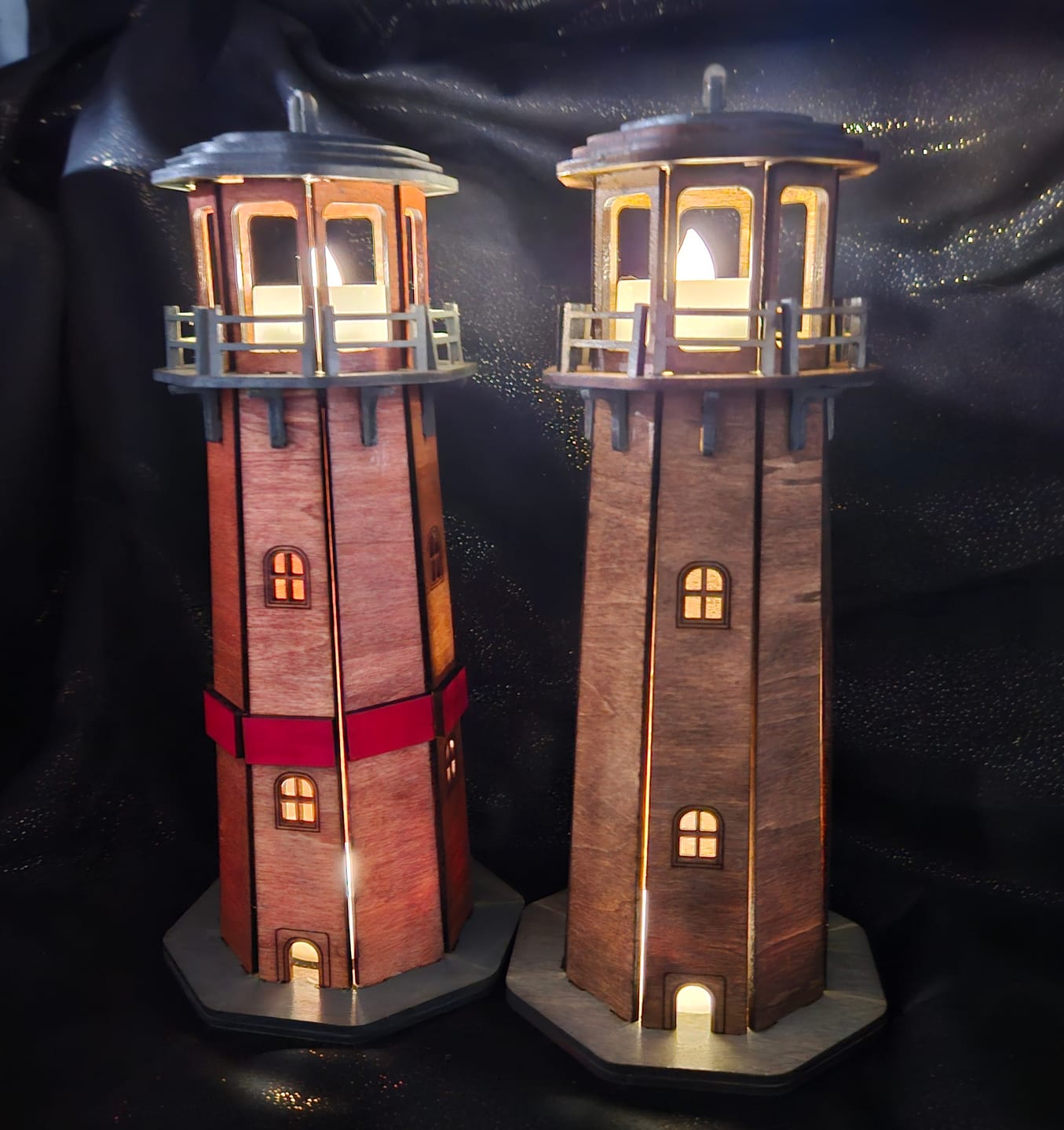 Customer photo review of Wooden Lighthouse Laser Cut SVG