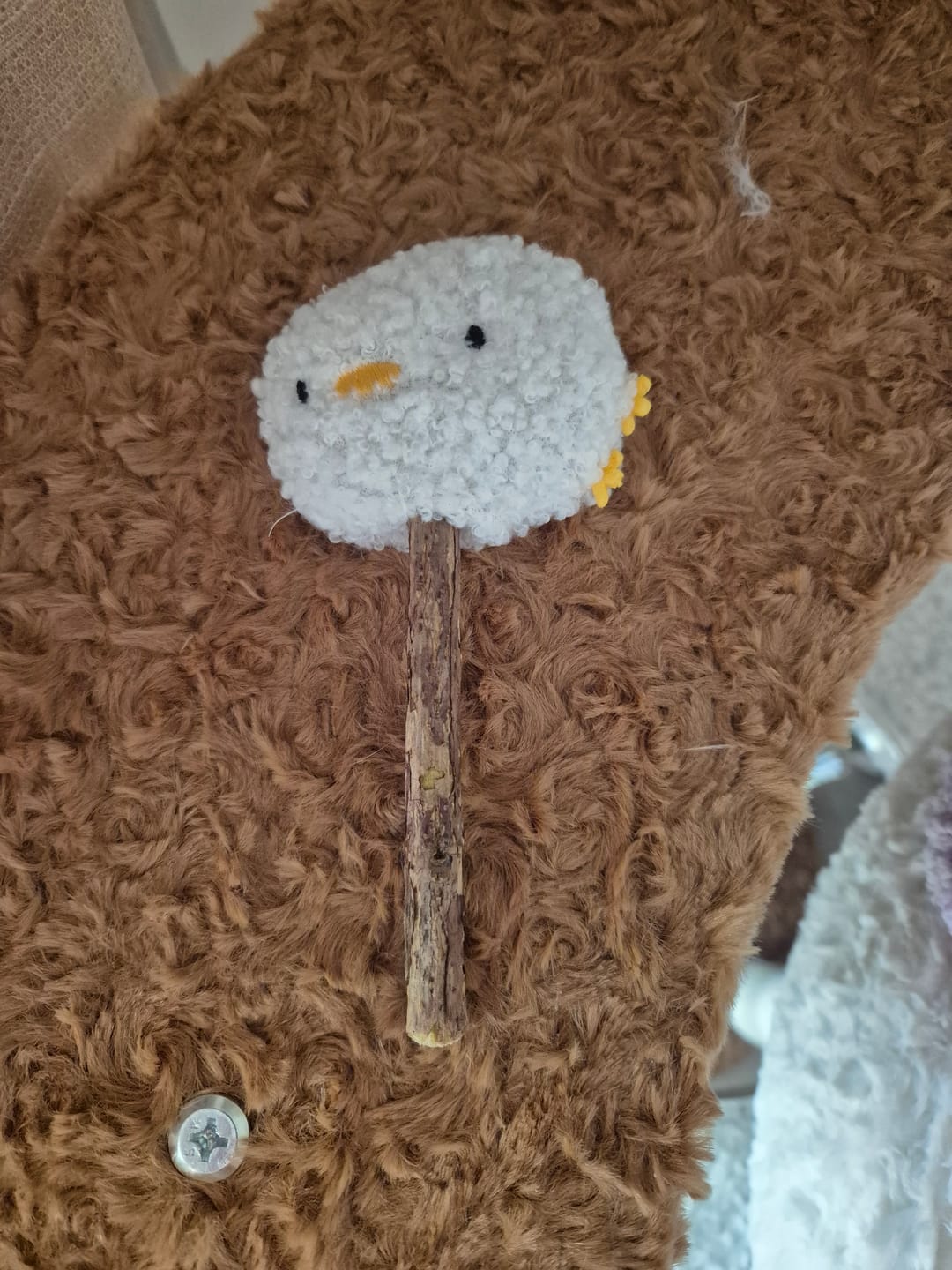 Customer photo review of Purroom Little Chicken Series - Plush Silvervine Cat Toy