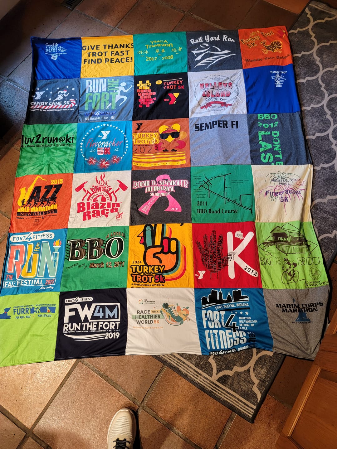 Customer photo review of Project Repat T-Shirt Quilt