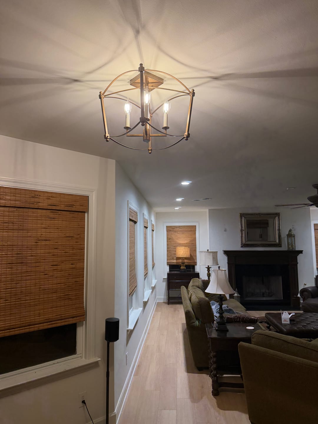 Customer photo review of 4-light French Antique Candle Style Lantern Semi Flush