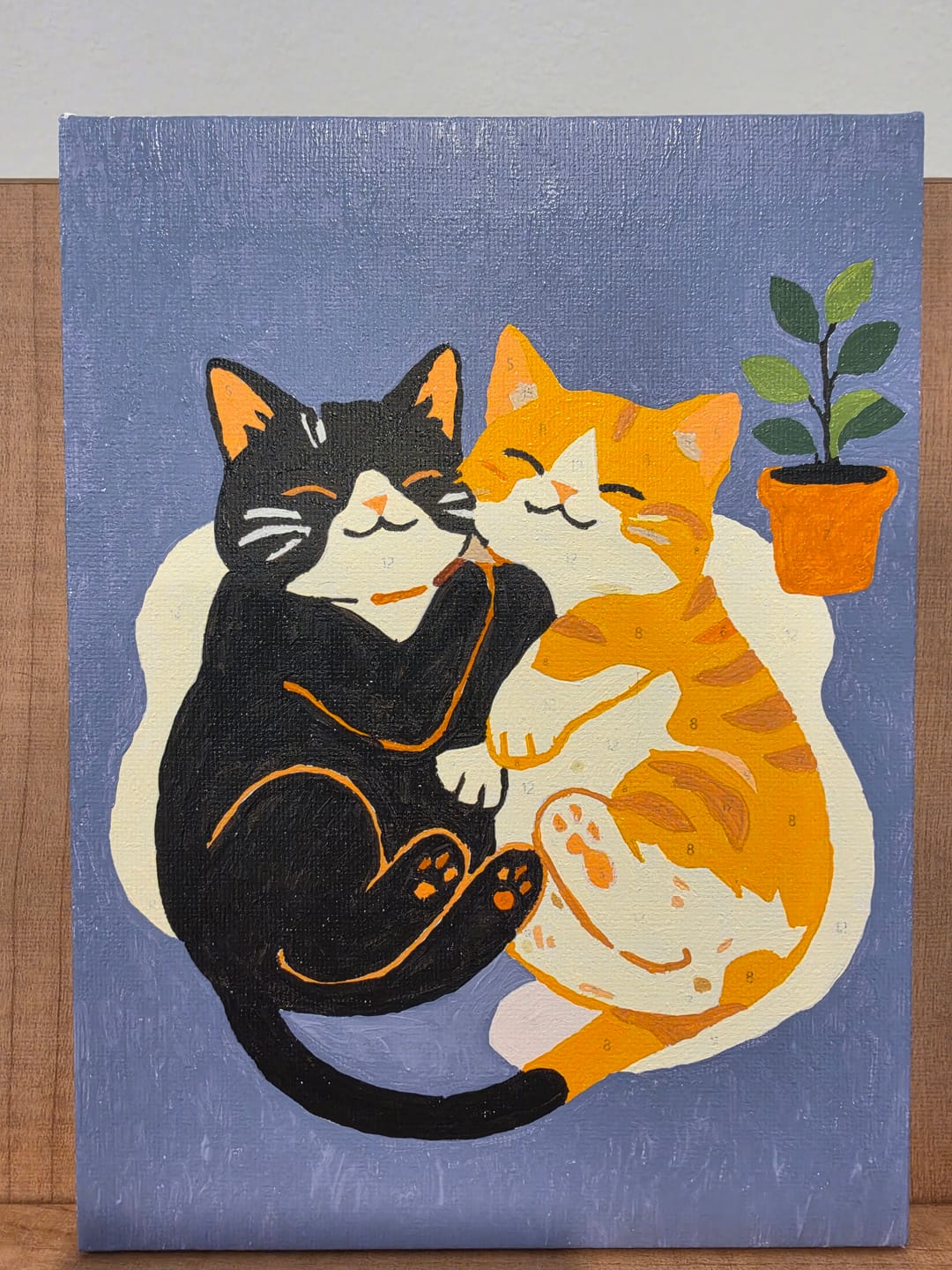 Customer photo review of 6 Mini Paintings - Cute House Cats Set