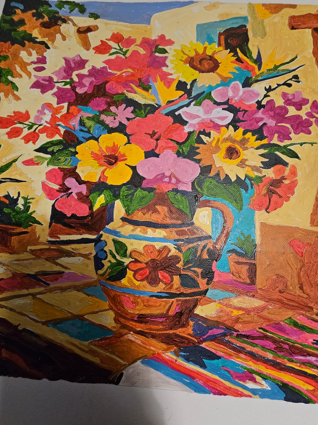 Customer photo review of Mexican Outdoor  Bouquet (Paint by Numbers)