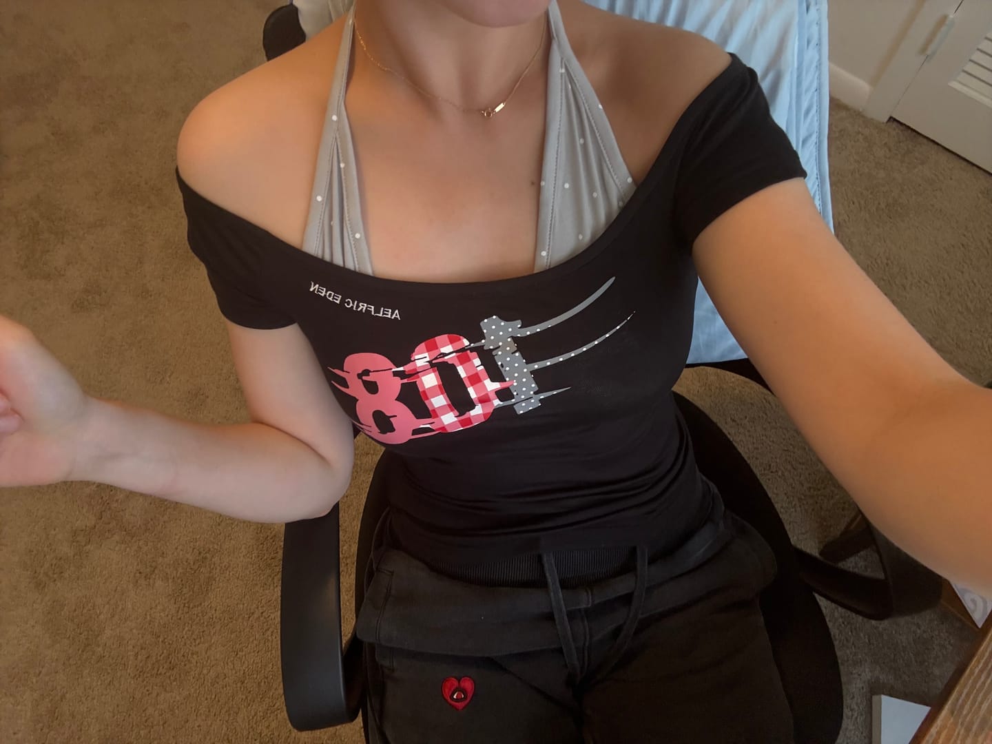 Customer photo review of Aelfric Eden Halter Layered Baby Tee