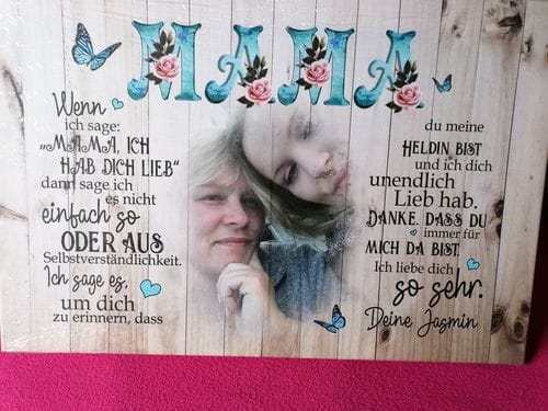 Customer photo review of Streetart til mamma – personlig plakat med street art-effekt