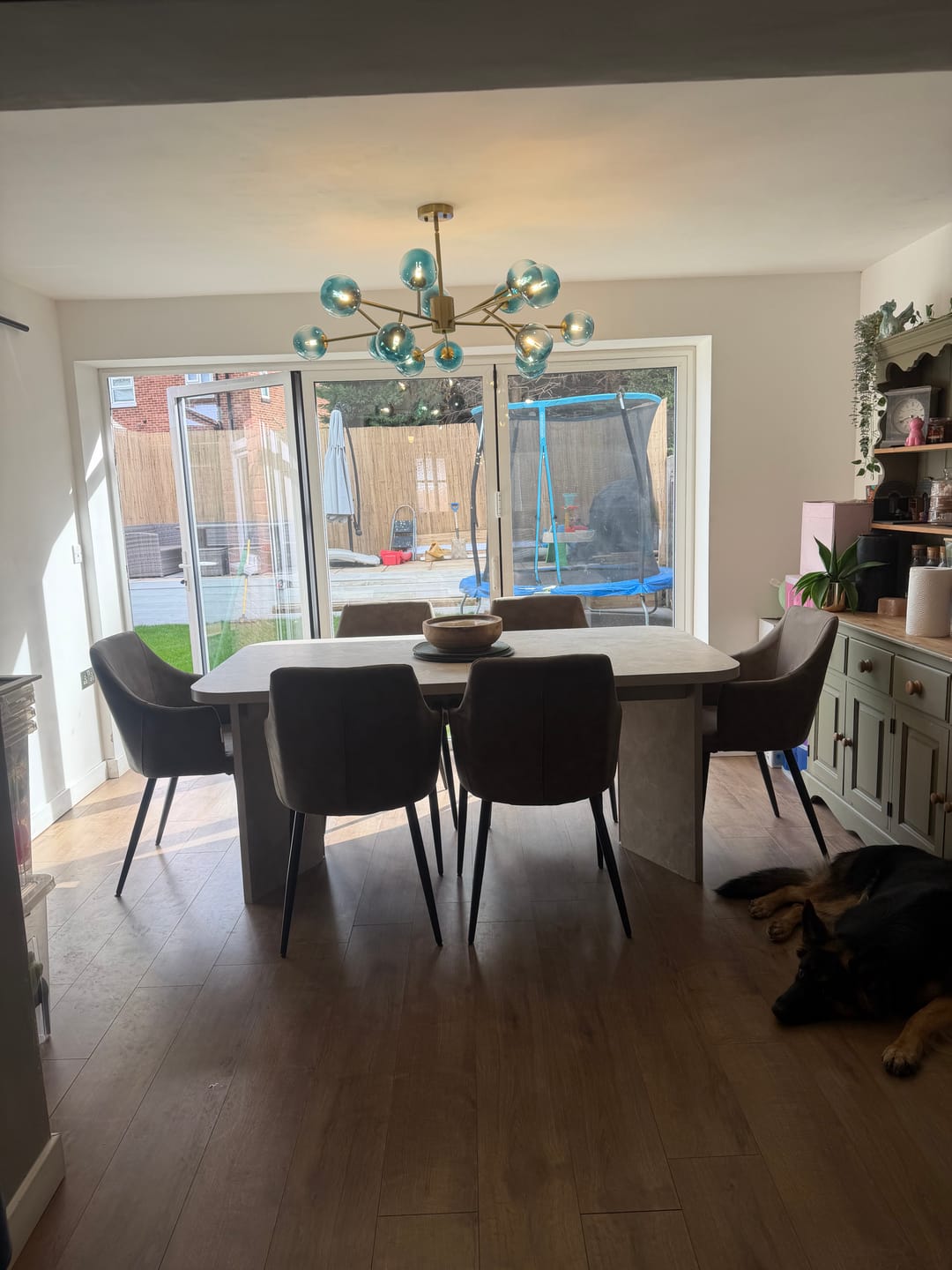 Customer photo review of 15-Light Blue Branch Sputnik Chandelier