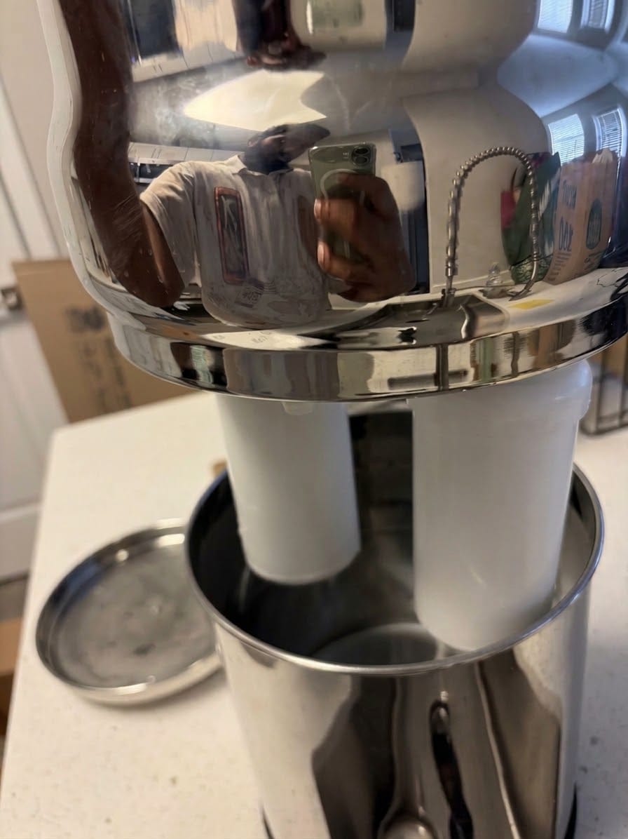 Customer photo review of Purroa Countertop Water Filter – Stainless Steel