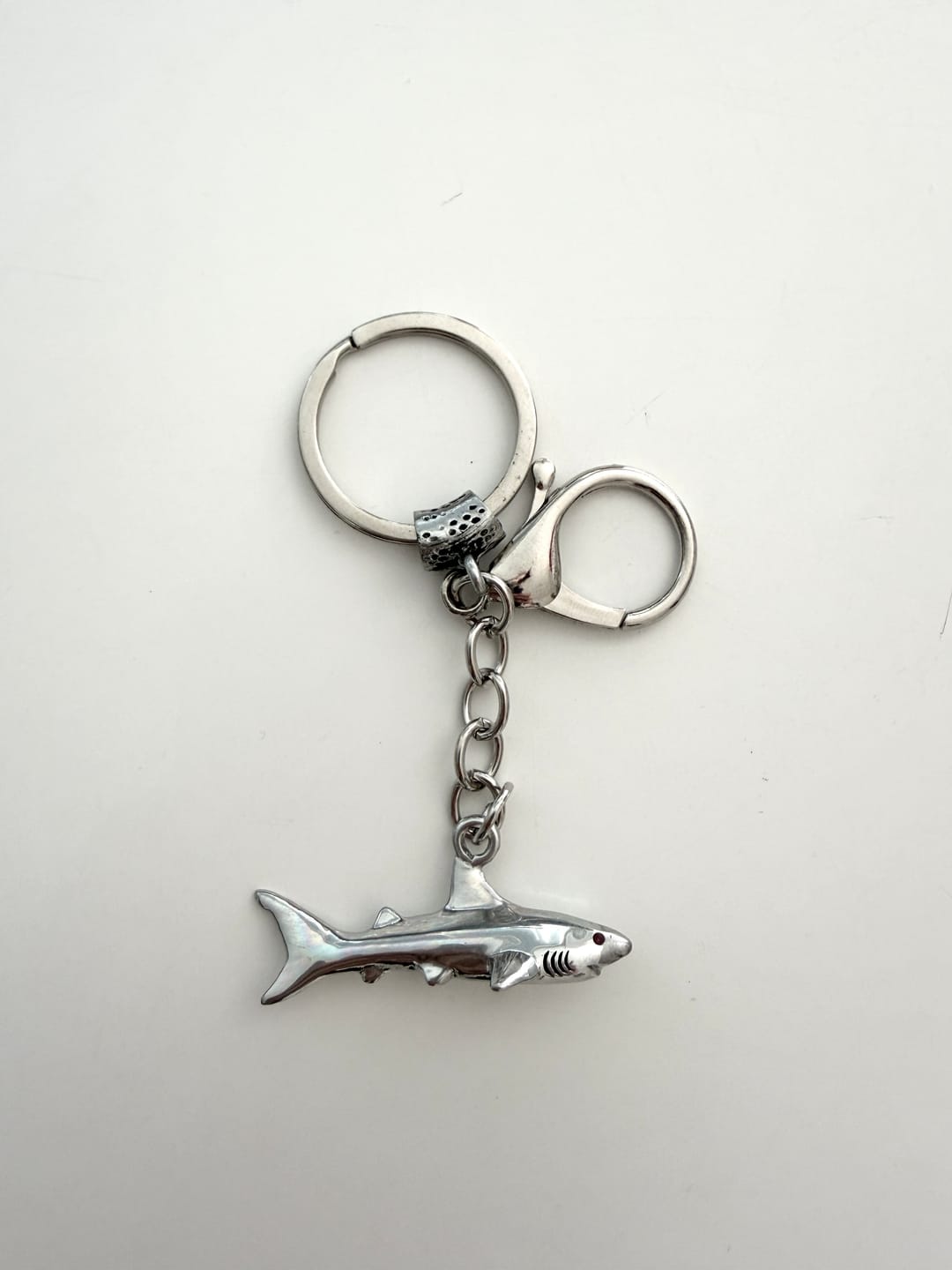 Customer photo review of Real Silver 925 key chain: Shark