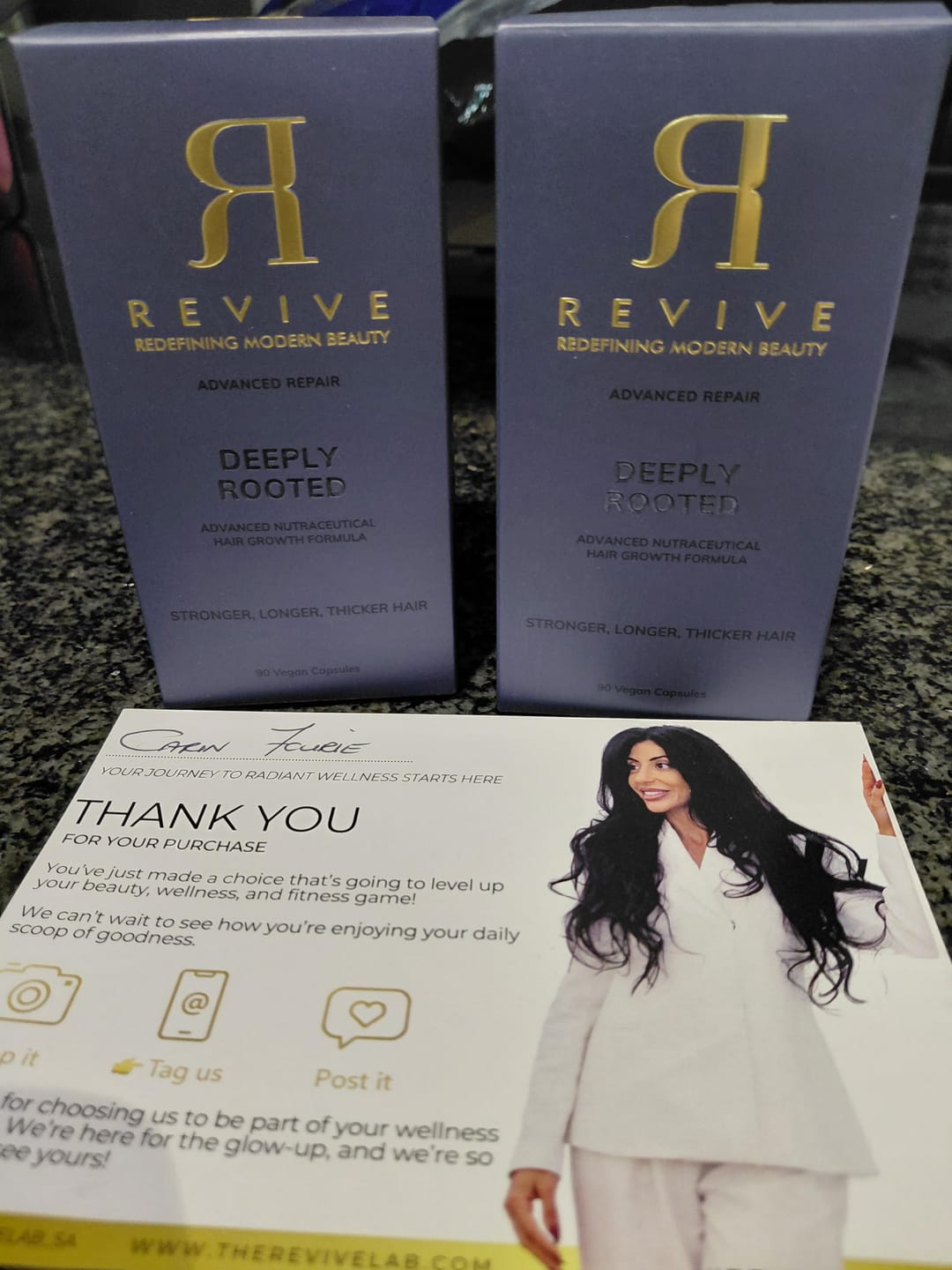 Customer photo review of DEEPLY ROOTED DUO - Advanced Nutraceutical Hair Growth Formula