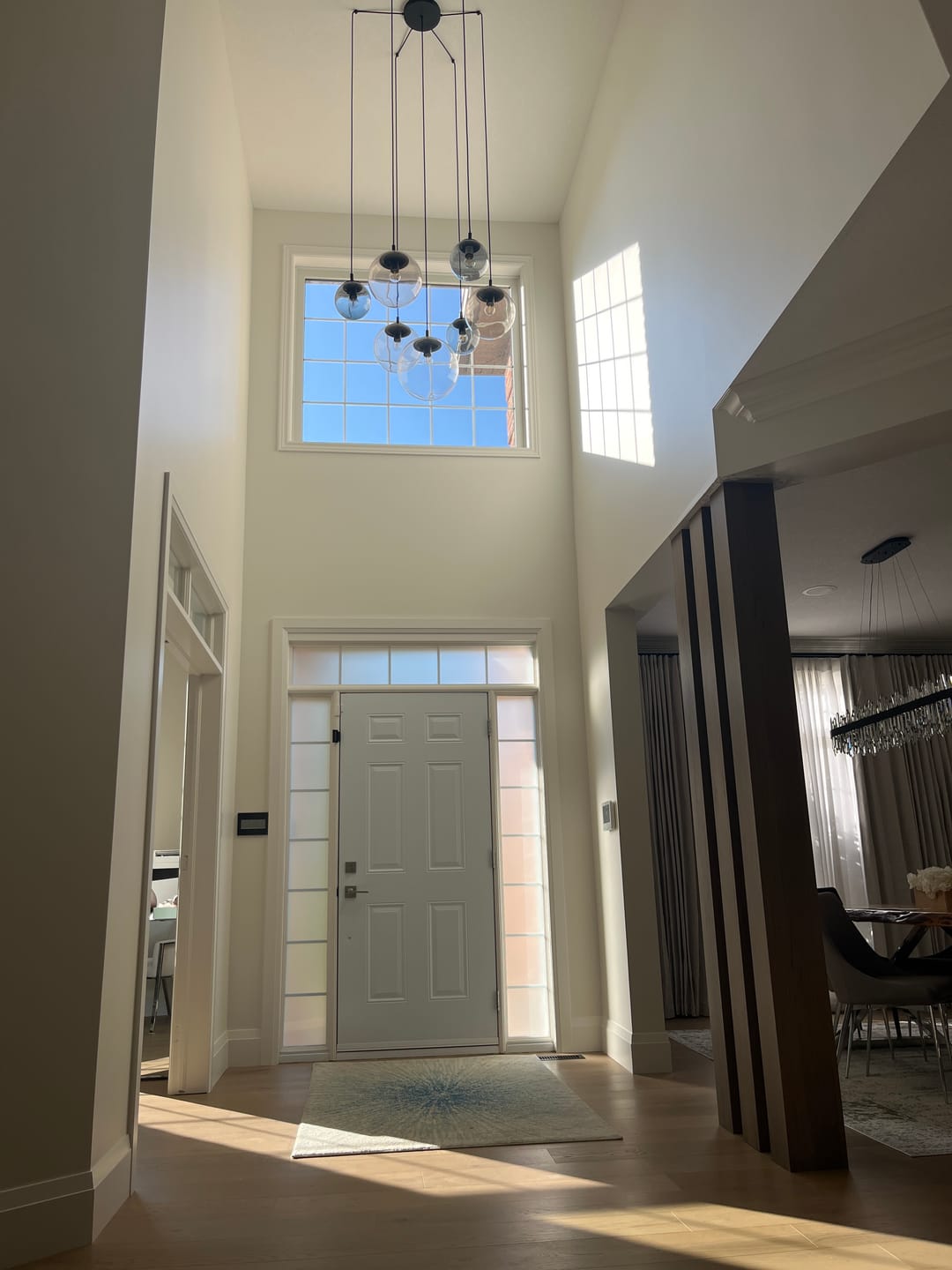 Customer photo review of ESME 7-Light Glass Chandelier for Stairwells, Entryways & Double-Height Spaces