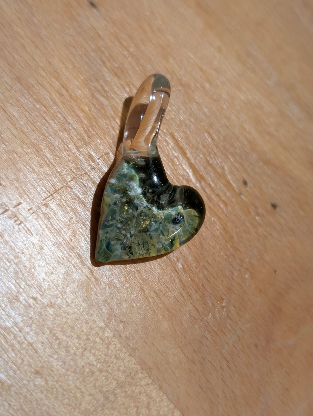 Customer photo review of Crocodile Pendant with Infused Cremation Ashes