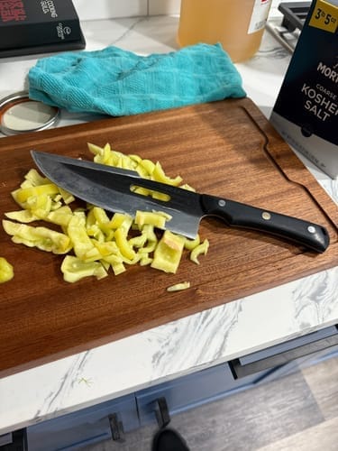 Customer photo review of Kaiju 8" Chef's Knife
