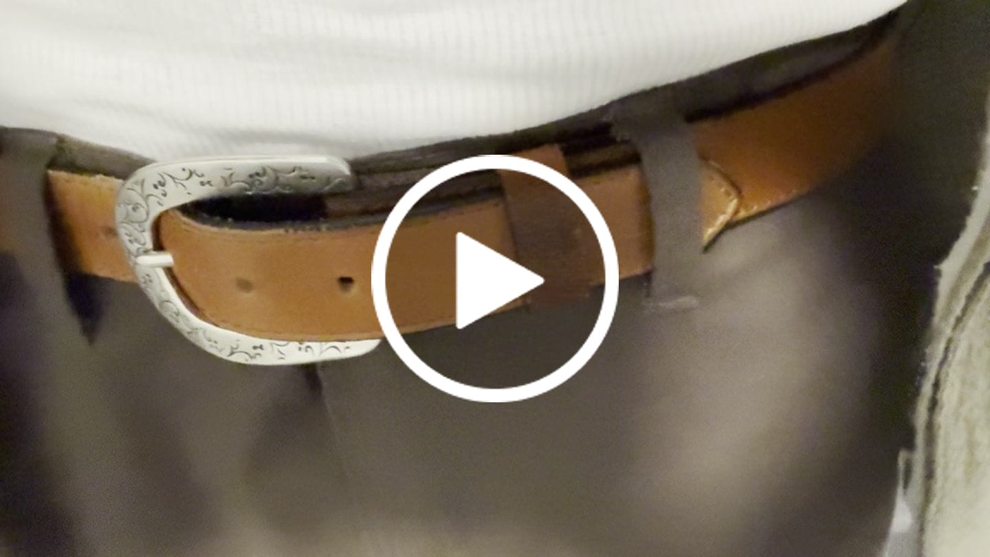 Customer video review of Brown Western Style 100% Real Leather Belt Made in Canada