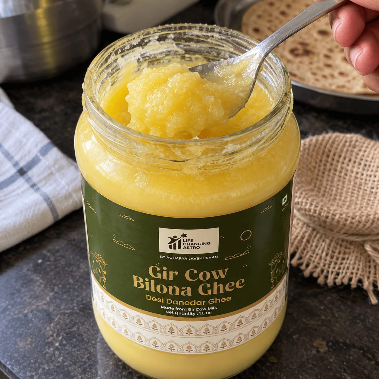 Customer photo review of Gir Cow Bilona Ghee