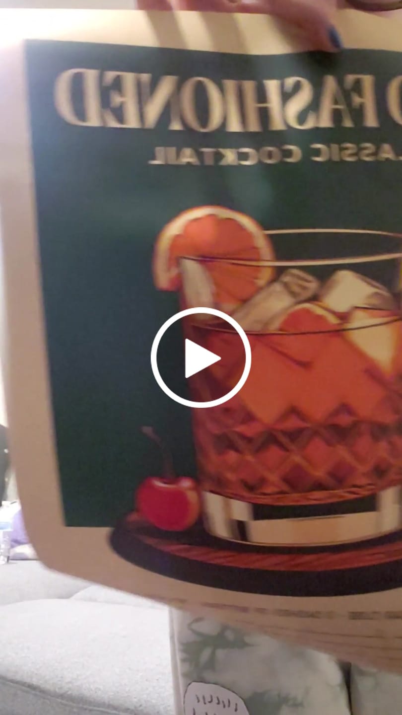 Customer video review of Old Fashioned - Classic Cocktail Poster