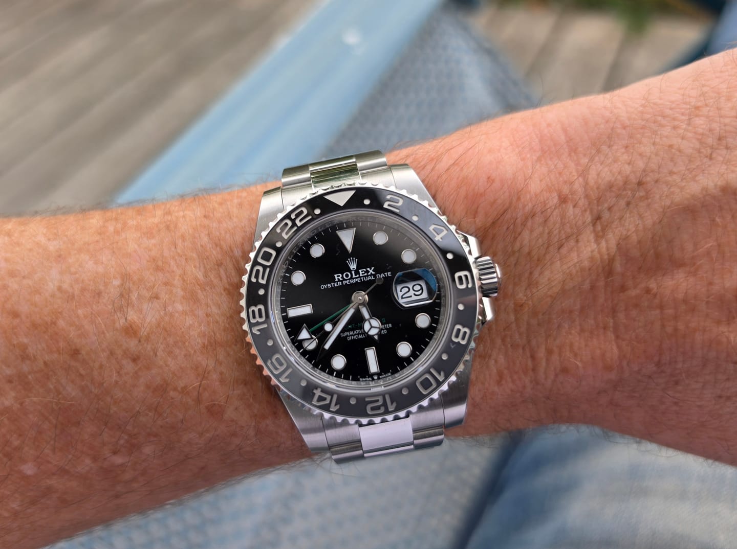 Customer photo review of Rolex GMT-Master II Bruce Wayne 126710GRNR - Full-Set - 2026