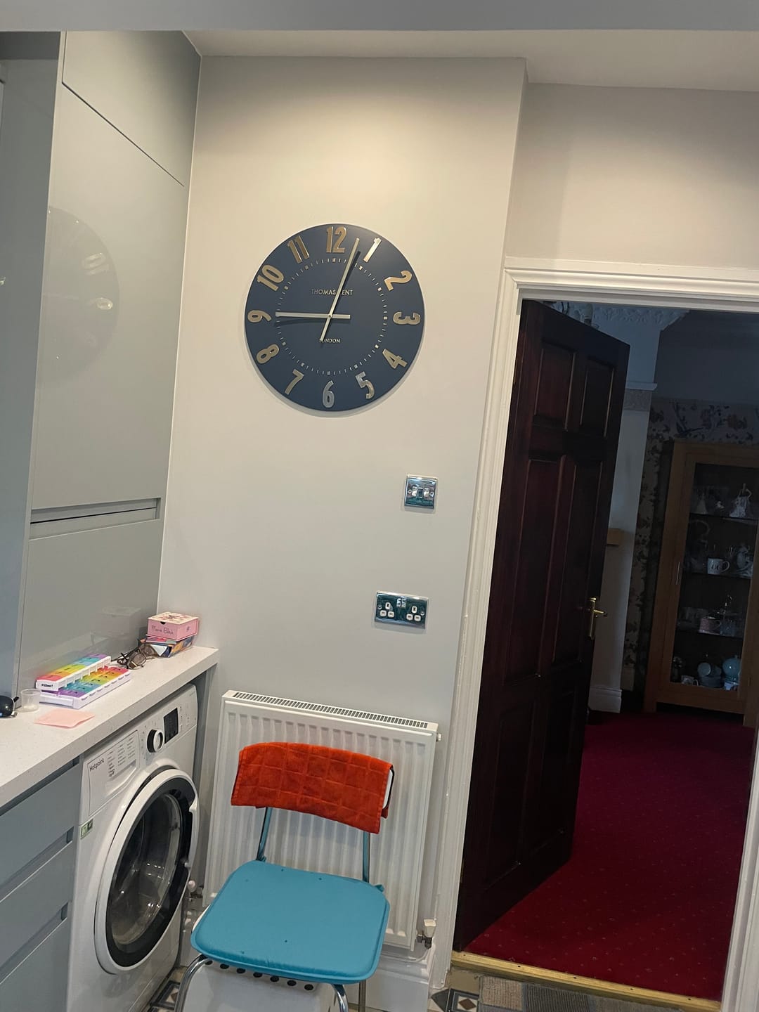 Customer photo review of Thomas Kent London. Mulberry Wall Clock 20" (51cm) Midnight Blue