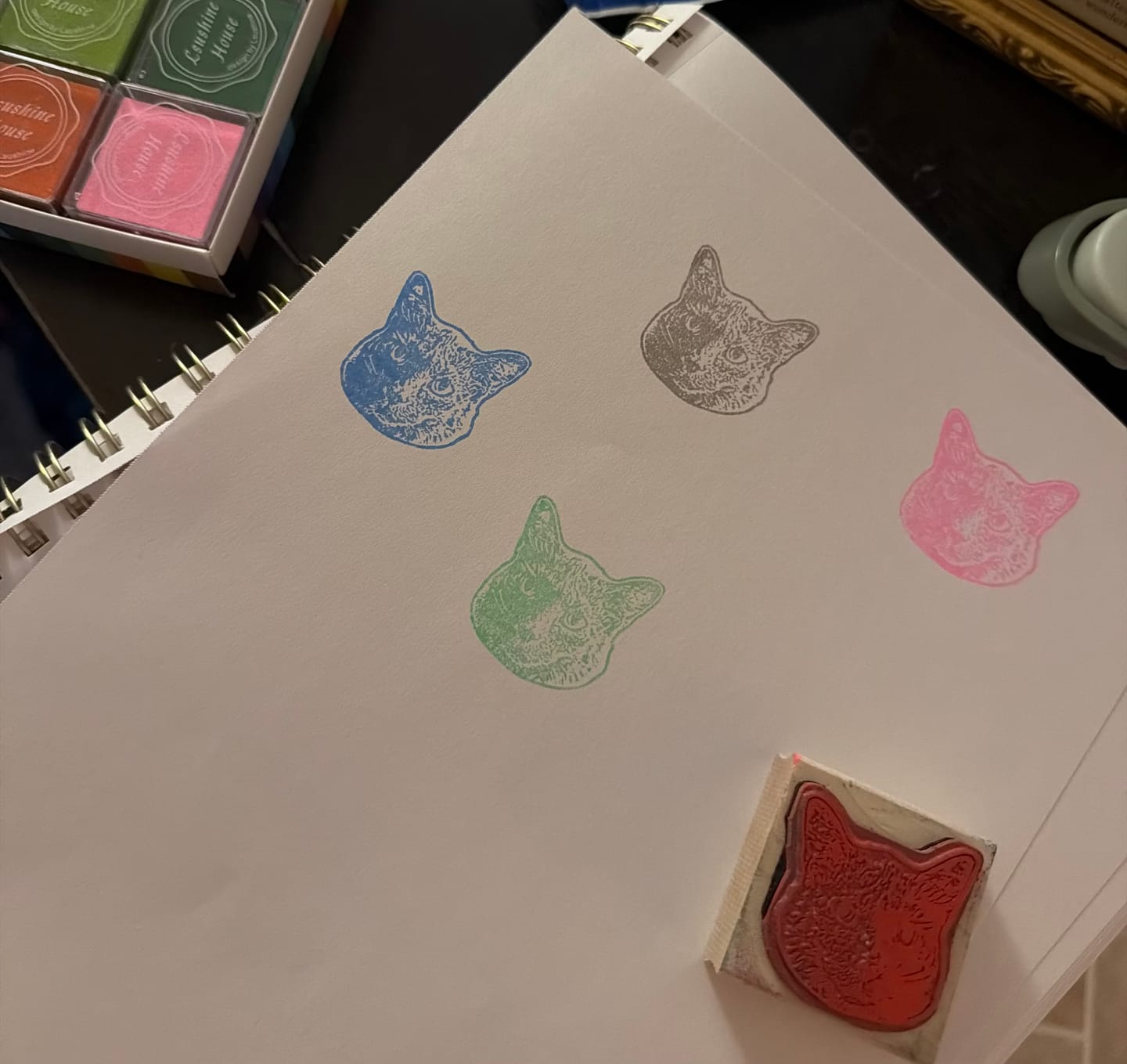 Customer photo review of Rubber Stamp ﹘ Wood stamp no handle / min. 0.7" ﹘ US