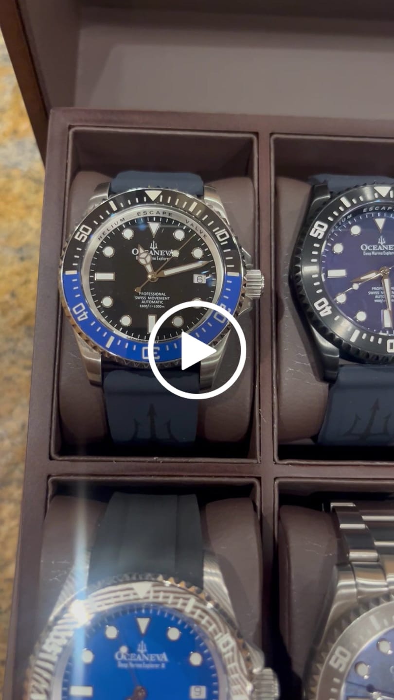 Customer video review of Oceaneva Men's Deep Marine Explorer II 1250M Pro Diver Watch Gun Metal Gray Dial