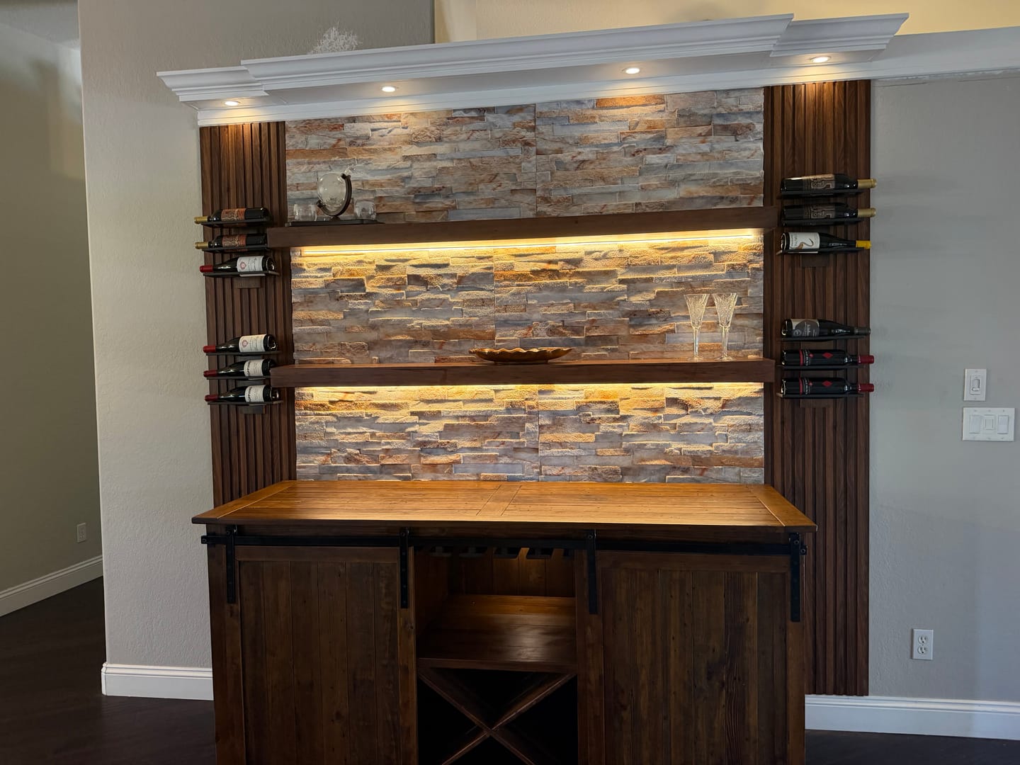 Customer photo review of Sable 3D Faux Stone Wall Panel