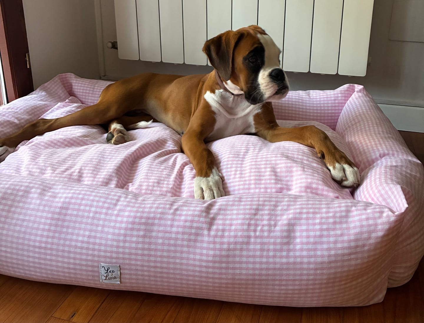 Customer photo review of Divanetto Cotone Vichy Rosa