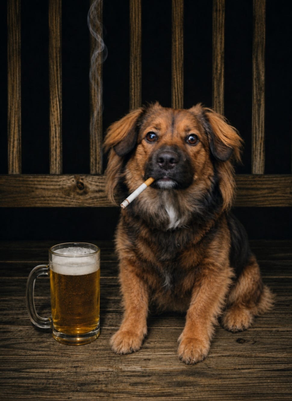 Customer photo review of Personalisiertes Haustier T-Shirt – Bier im Vintage Style