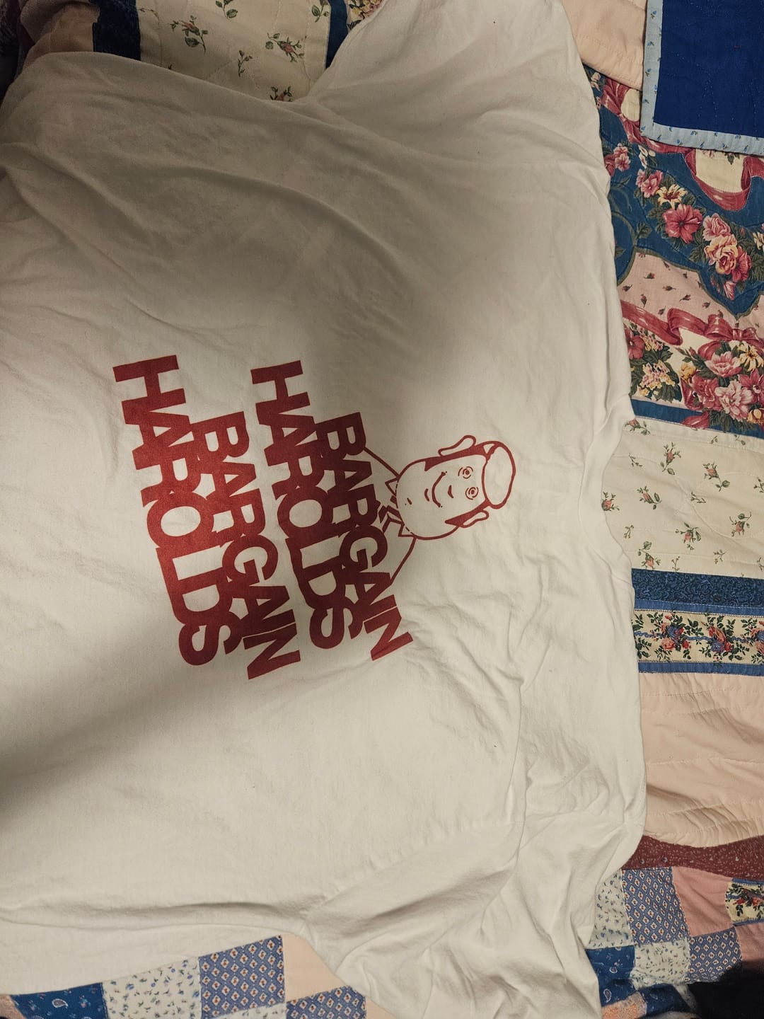 Customer photo review of Bargain Harolds T-shirt