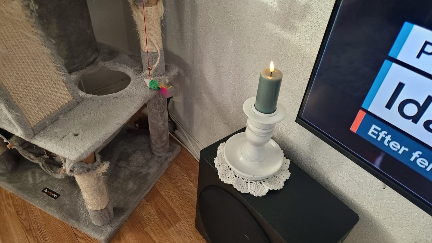 Customer photo review of LED Bloklys Ø 5 x 10 cm Grå